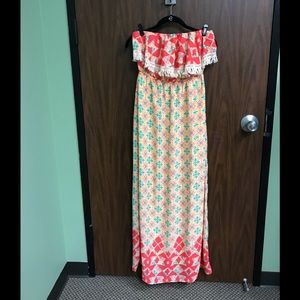 Strapless maxi dress